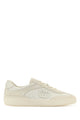 Gucci White Suede And Fabric Sneakers