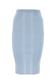 Bottega Veneta Pastel Light-Blue Cotton Skirt