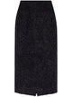 Balenciaga  Black Tweed Midi Skirt
