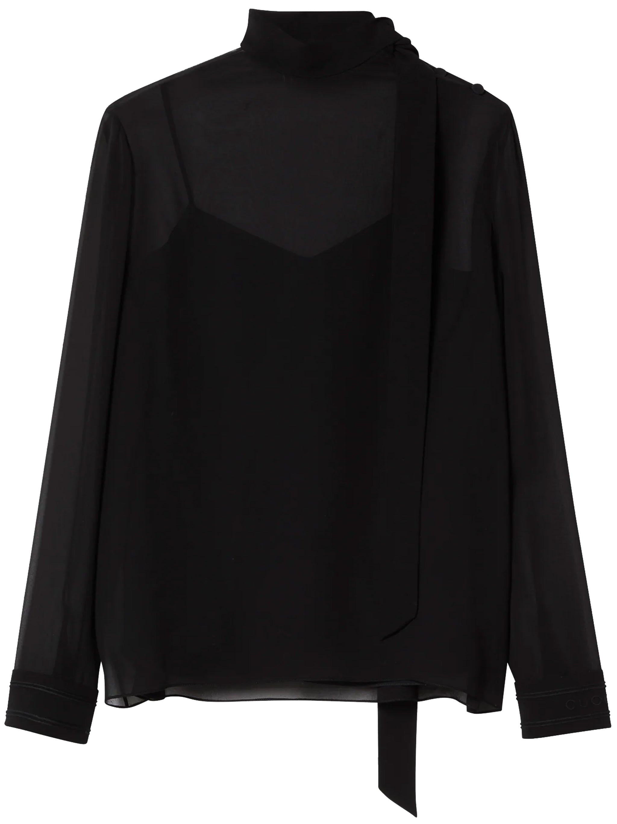 Gucci Black Silk Top