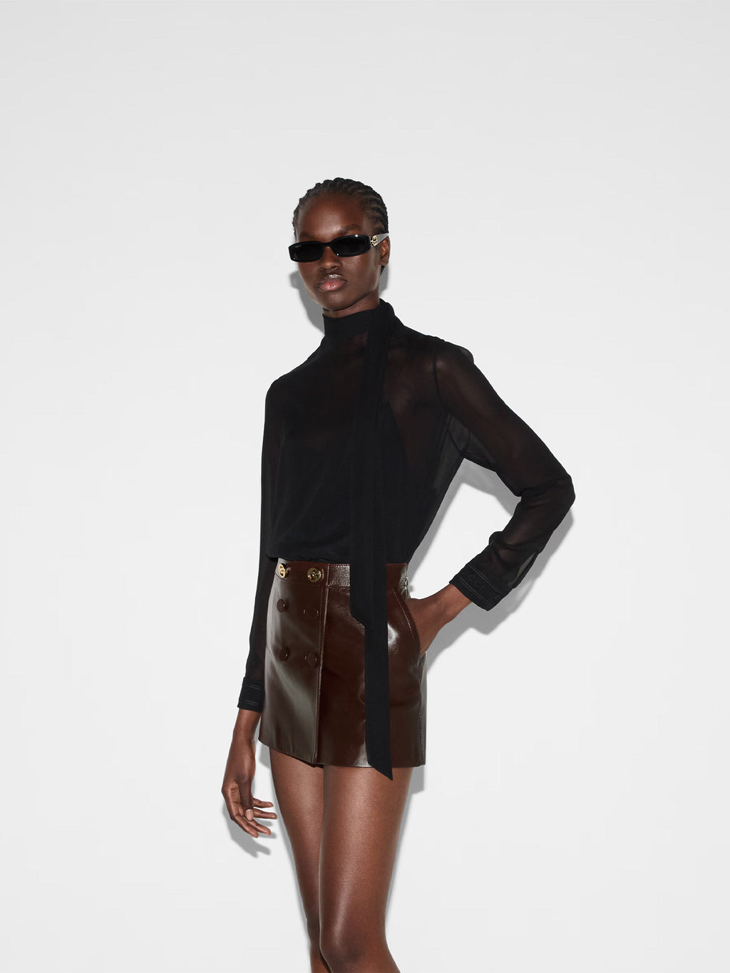 Gucci Black Silk Top