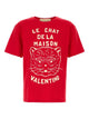 Valentino  Red T-Shirt With Le Chat De La Maison Print