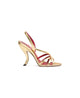 Valentino Garavani Fetishique Sandals Gold Leather