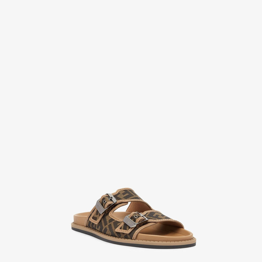 Fendi Feel Sandal In Ff Jacquard Fabric