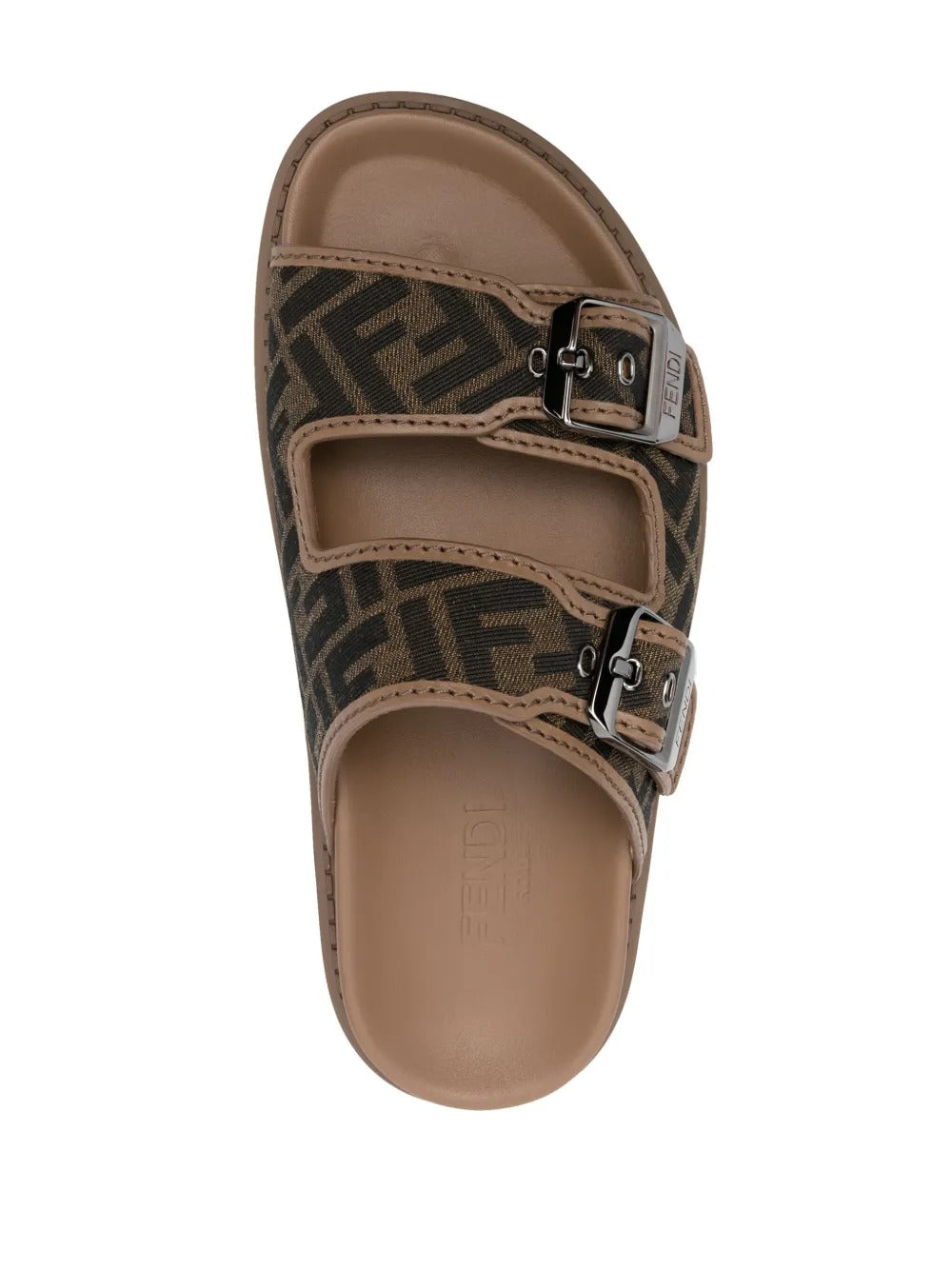 Fendi Feel Sandal In Ff Jacquard Fabric