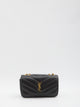 Saint Laurent Black Leather Small Loulou Shoulder Bag