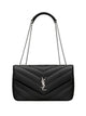 Saint Laurent Black Loulou Lamb Leather Handbag