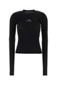 Balenciaga Black Stretch Cotton Blend T-Shirt