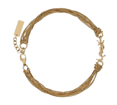 Saint Laurent Metal Bracelet With Cassandre Tassel