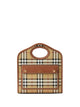 Burberry Printed Canvas And Leather Mini Pocket Handbag