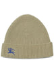 Burberry Khaki Cashmere Beanie Hat