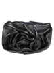 Burberry Black Nappa Leather Rose Clutch