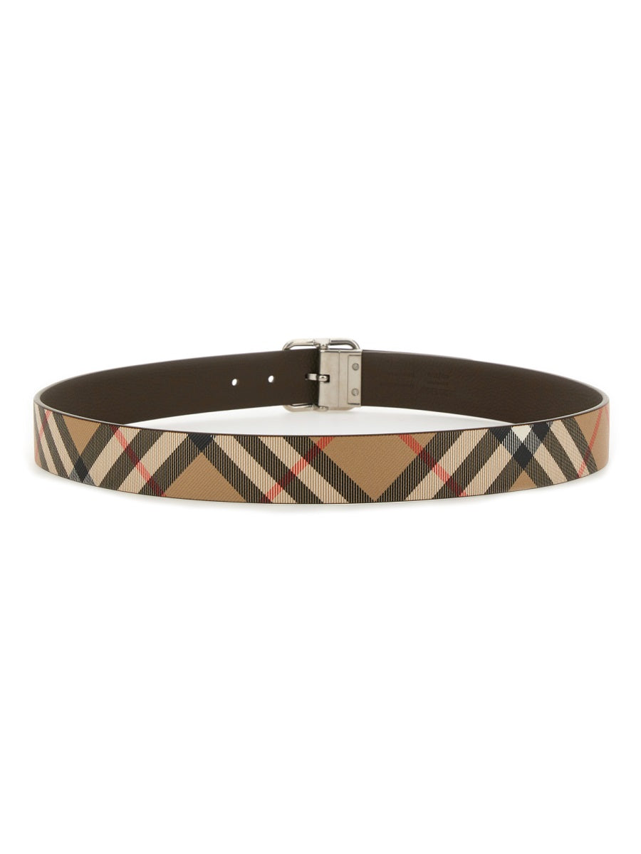 Burberry Printed E-Canvas Reversibile Belt