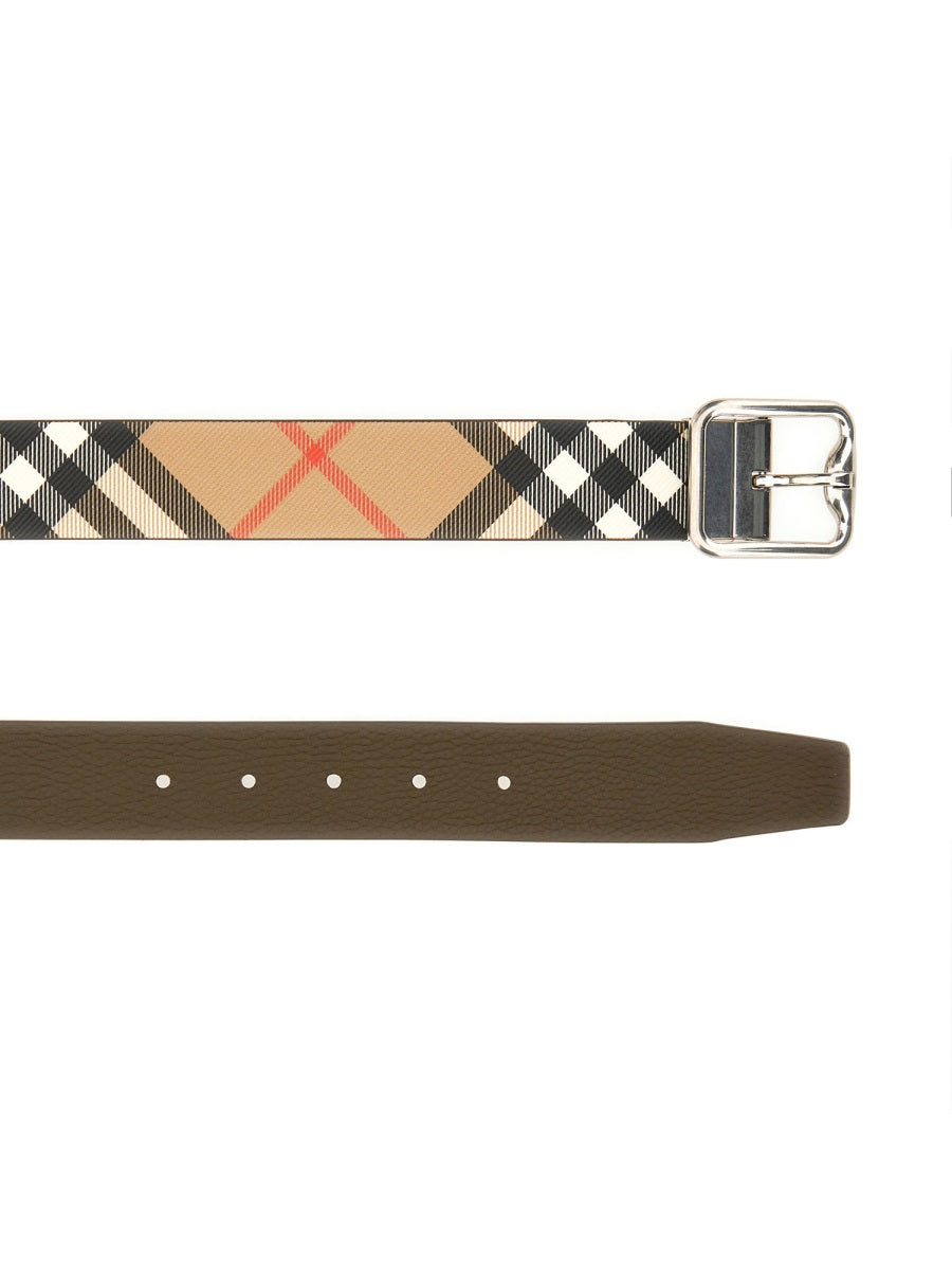 Burberry Printed E-Canvas Reversibile Belt