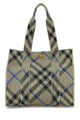 Burberry Embroidered Canvas Shopping Bag