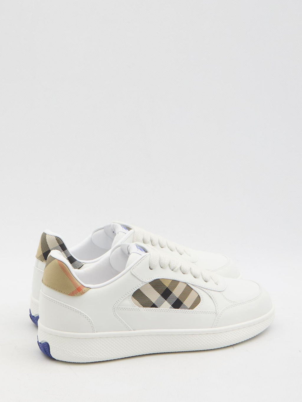 Burberry White Leather Sneakers