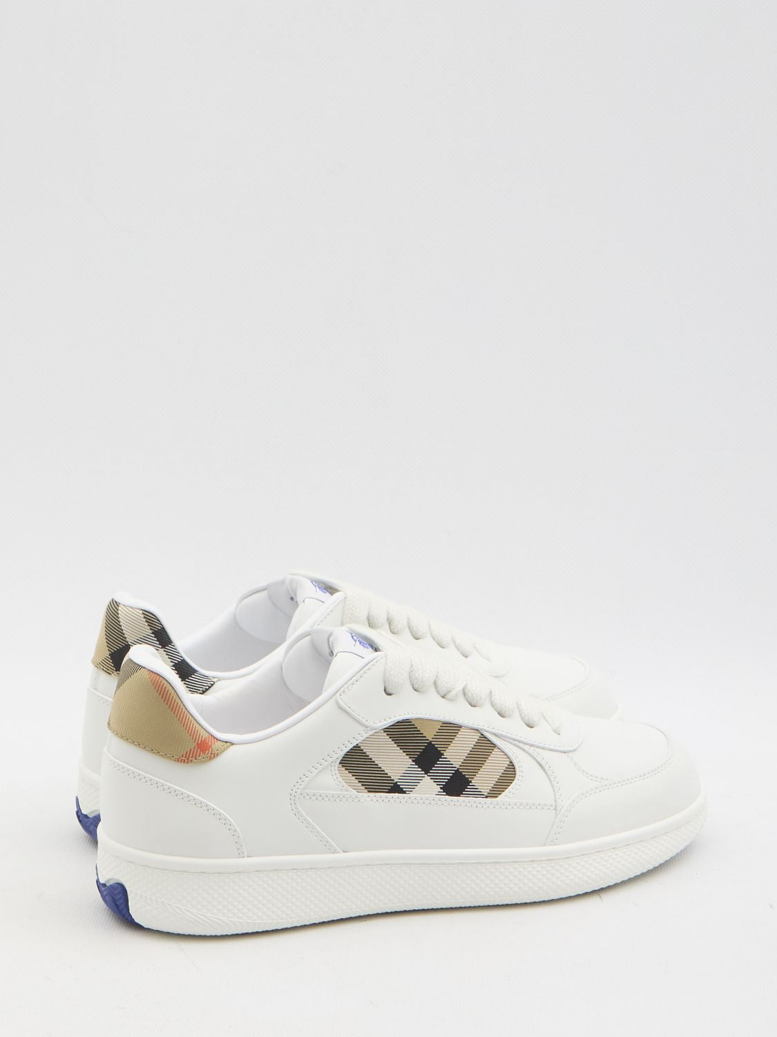 Burberry White Leather Sneakers