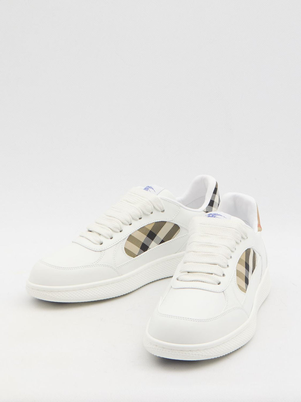 Burberry White Leather Sneakers