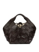 Dragon Difussion  Brown Cow Leather Handbag