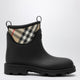 Burberry Marsh Stamp Rubber And Nylon Rain Boots In Black