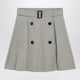 Burberry Beige Trench Mini Skirt In Gabardine