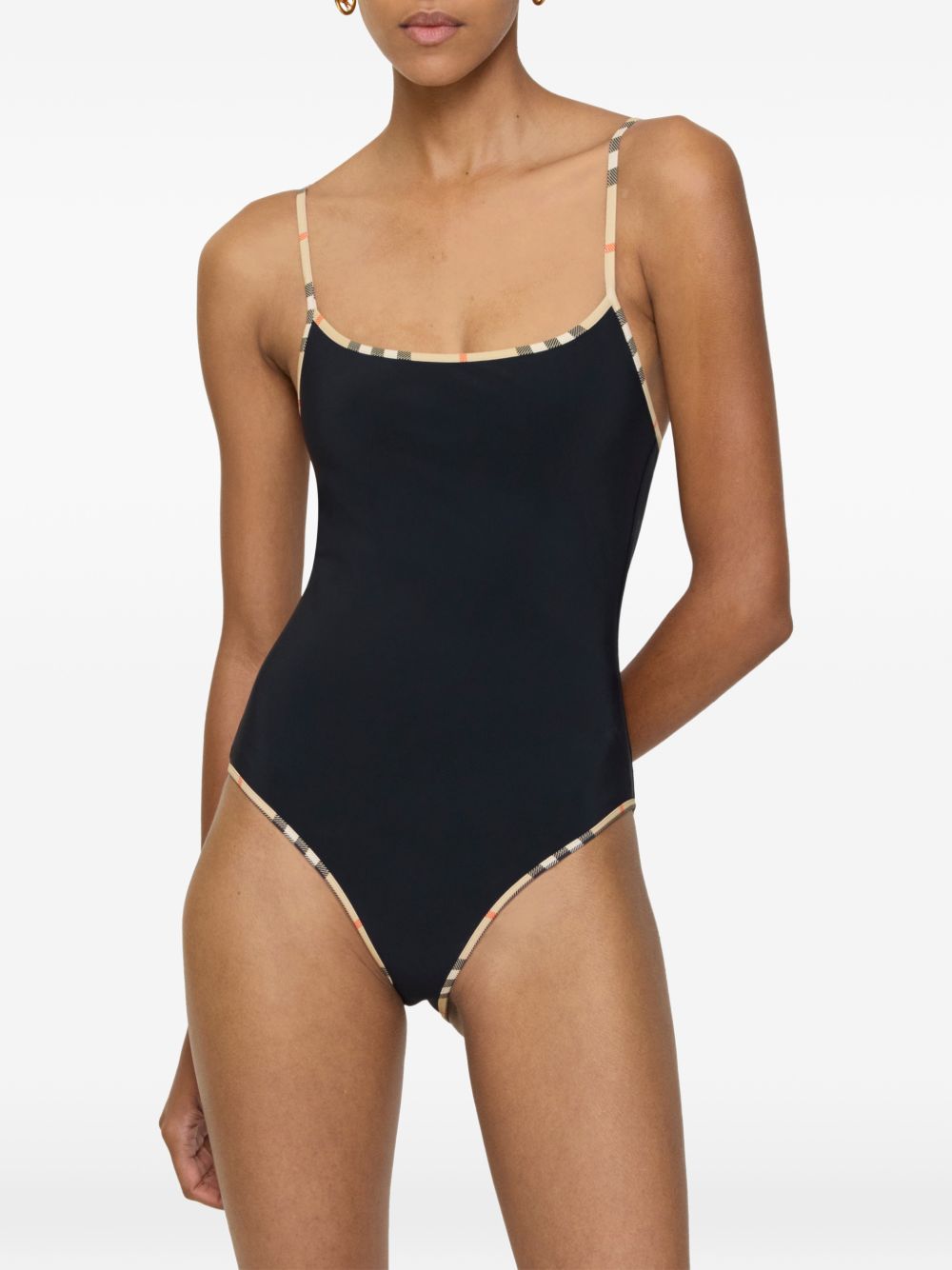 Burberry Check Trim Swimsuit