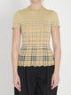 Burberry Sand Check Letty Degrade T-Shirt