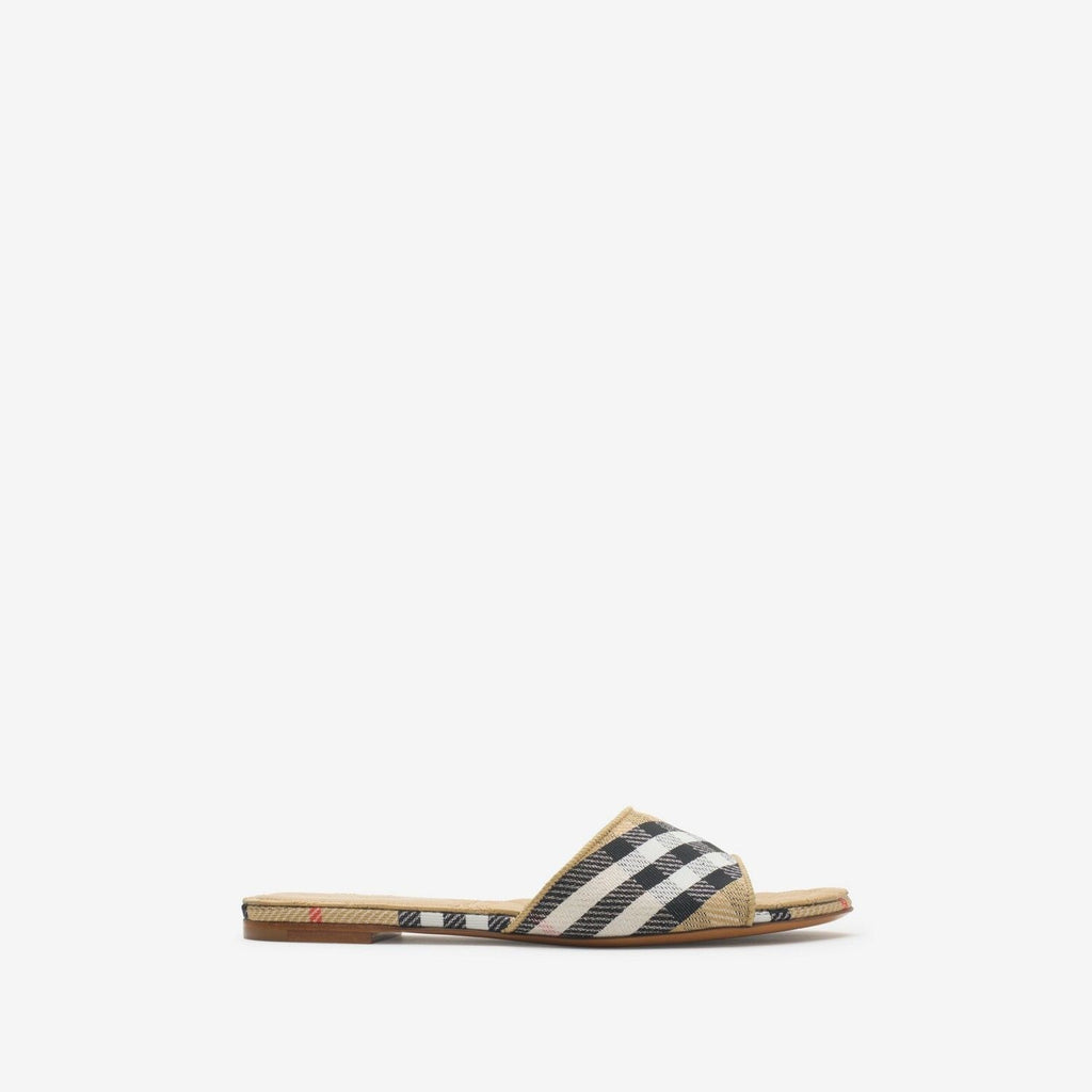 Burberry Lf Sloane Mule Chk Flat