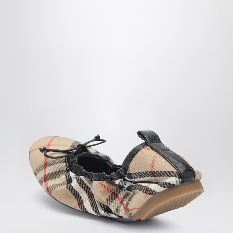 Burberry Fawn Check Ballet Flats Beige