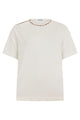 Burberry Short Sleeve T-Shirt With Tartan Trim