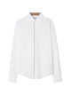 Burberry Classic-Fit Check-Piping Cotton Poplin Shirt