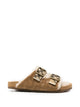 Burberry Urchin Check Shearling Sandals