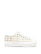 Burberry Jack Large Check Sneakers -  - Nylon - Ivory