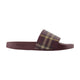 Burberry Furley Large Check Sandals -  - Synthetic - Burgundy