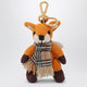 Burberry Orange Fox Charm In Knitted Cotton