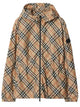 Burberry Check Motif Zipped Hoodie Jacket