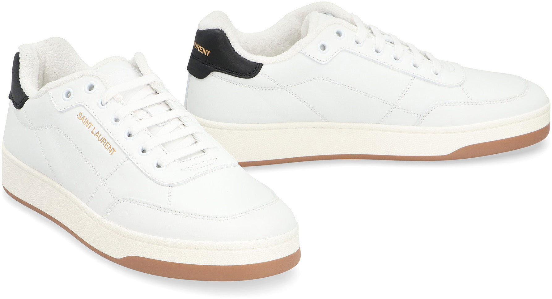 Saint Laurent White Leather Sl/61 Sneakers