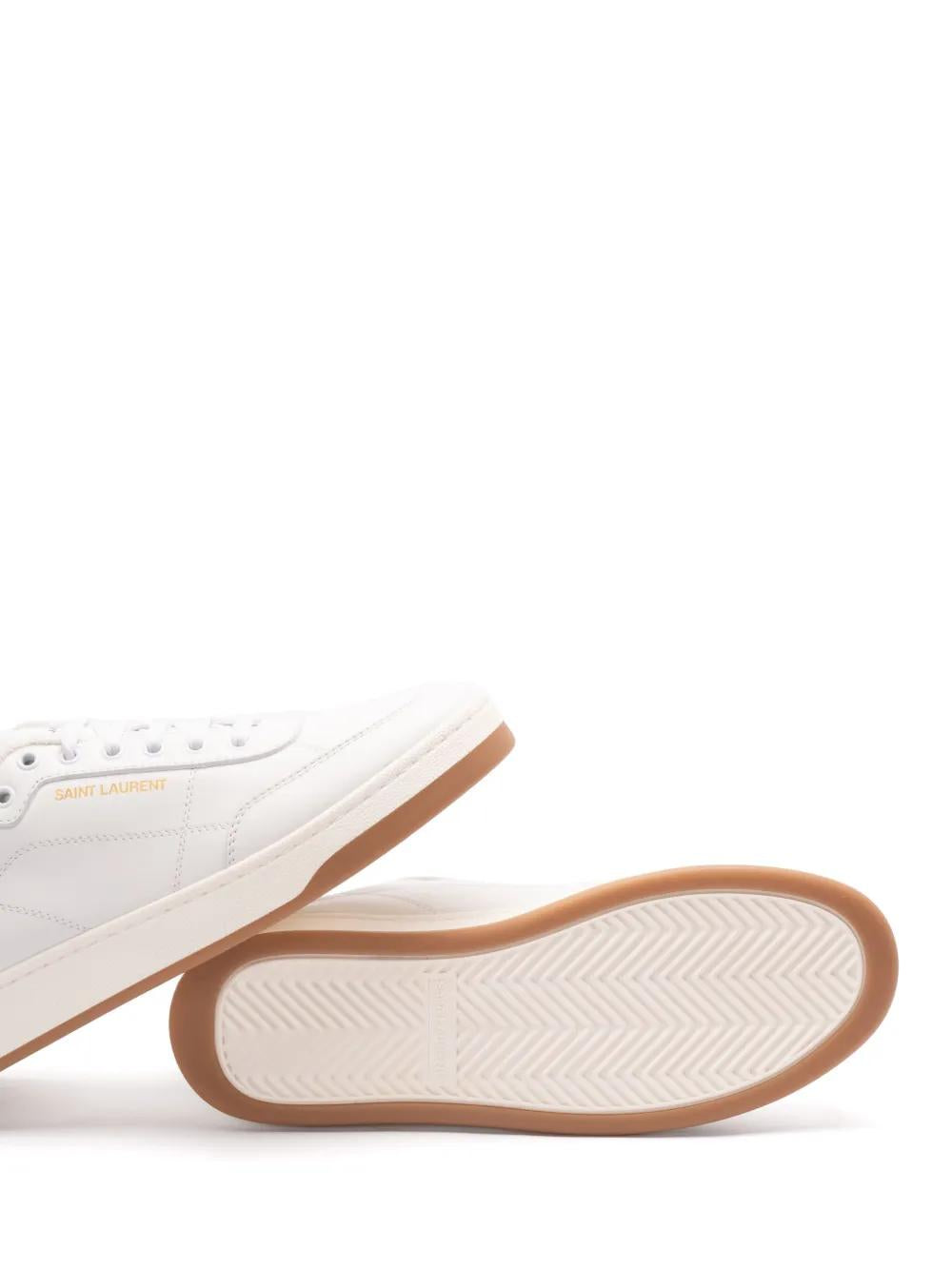 Saint Laurent White Leather Sl/61 Sneakers