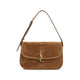 Saint Laurent Brown Suede Solferino Shoulder Bag