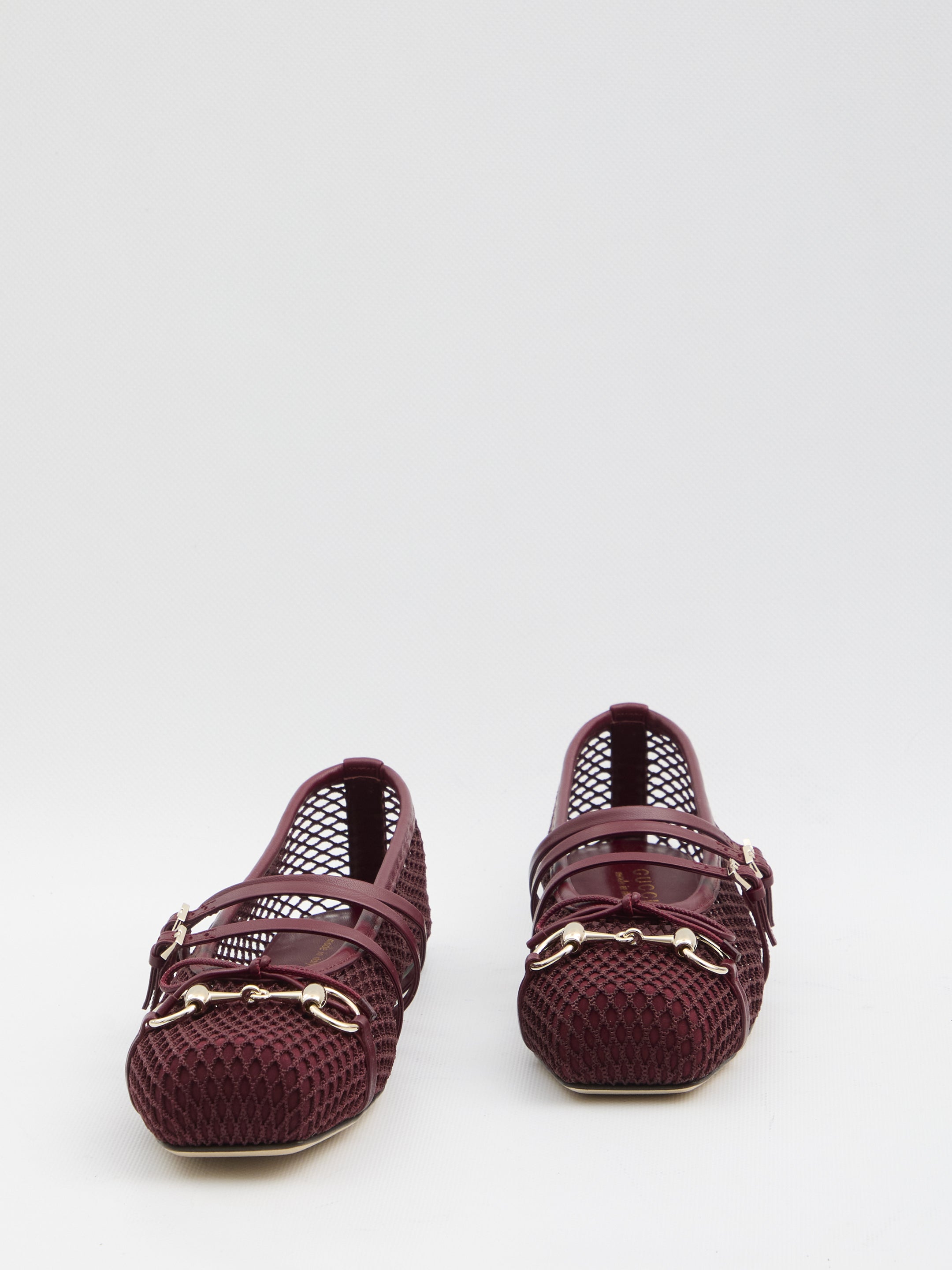 Gucci Burgundy Mesh Ballerinas