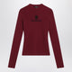 Balenciaga  Ribbed Burgundy Nano Bb Sweater