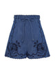 Zimmermann Aster Embroidered Denim Short