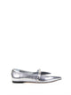 Alexander Mcqueen Silver Bos Taurus Flat Shoes