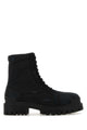 Balenciaga Slate Canvas Combat Strike Ankle Boots