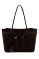 Balenciaga Dark Brown Suede Medium Bel Air Shopping Bag