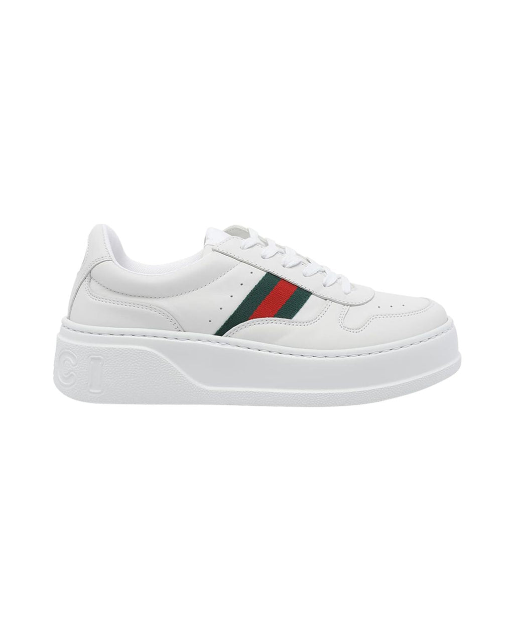 Gucci White Leather Sneakers