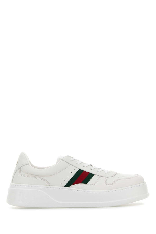 Gucci White Leather Sneakers