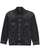 Saint Laurent Long Egg Shape Black Cotton Jacket