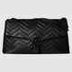 Gucci Black Leather Maxi Gg Marmont Shoulder Bag