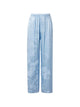 Balenciaga Light Blue Silk Wide-Leg Pant